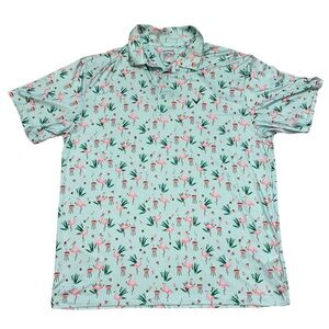 Callaway All Over Flamingo Polo Golf Shirt